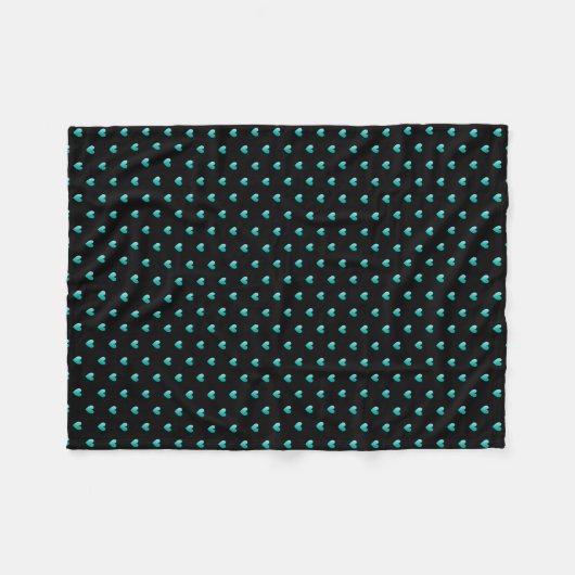 Couverture Polaire Simple Motif de coeur minuscule - Fille noire et T (Devant (Horizontal))