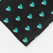 Couverture Polaire Simple Motif de coeur minuscule - Fille noire et T (Coin)
