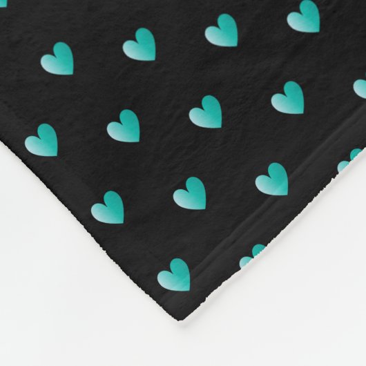 Couverture Polaire Simple Motif de coeur minuscule - Fille noire et T (Coin)