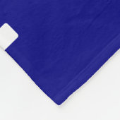 Couverture Polaire Simple Navy Bleu Blanc Texte Votre Modèle Message (Coin)
