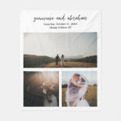 Couverture Polaire Simple noir et blanc Collage photo moderne (Devant)