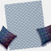 Couverture Polaire Simple personnalisation Dusty Blue Nom répétitif