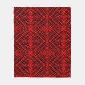 Couverture Polaire Simple Scribble | Carreaux miroir | Rouge | (Devant)