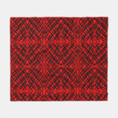 Couverture Polaire Simple Scribble | Carreaux miroir | Rouge | (Devant (Horizontal))