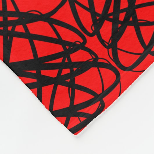 Couverture Polaire Simple Scribble | Carreaux miroir | Rouge | (Coin)