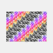 Couverture Polaire Simple Scribble | Os à hareng | (Devant (Horizontal))