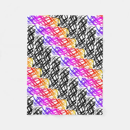 Couverture Polaire Simple Scribble | Os à hareng | (Devant)