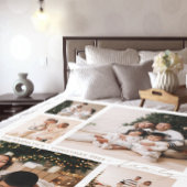 Couverture Polaire Simple Script Family Photo Collage Vacances