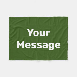 Couverture Polaire Simple texte vert et blanc Votre Modèle de message