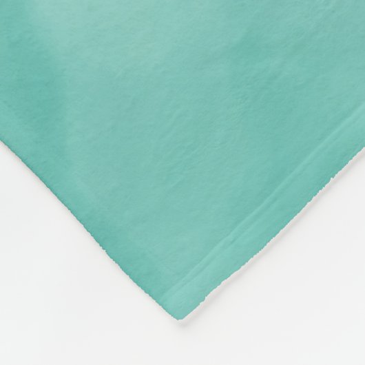 Couverture Polaire Simple Turquoise Vert Marbre subtil Monogramme mod (Coin)
