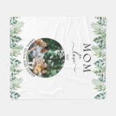 Couverture Polaire Simple verdure Nous t'aimons Maman Grand-mère Phot (Devant (Horizontal))