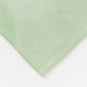 Couverture Polaire Simple vert clair Marbre subtil Monogramme moderne (Coin)