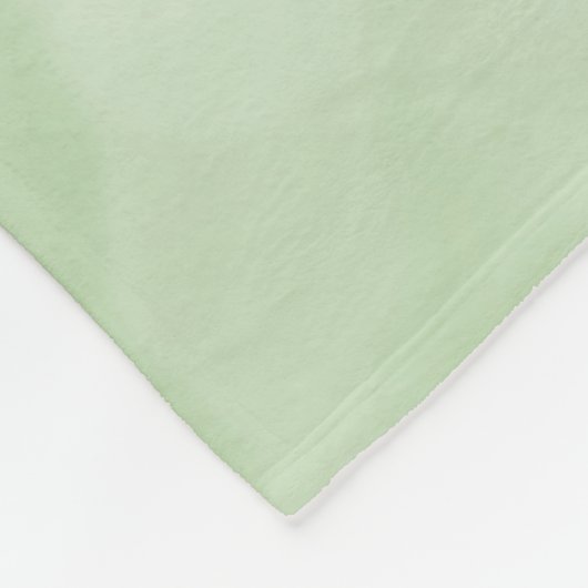 Couverture Polaire Simple vert clair Marbre subtil Monogramme moderne (Coin)