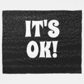 Couverture Polaire Simples blanc noir typographie moderne personnalis (Devant (Horizontal))