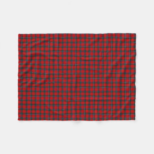 Couverture Polaire Sinclair Clan rouge, vert et Royal Blue Tartan (Devant (Horizontal))