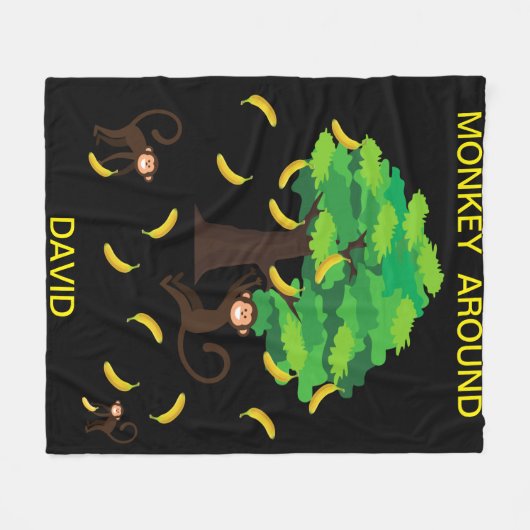 Couverture Polaire "Singe autour" (Devant (Horizontal))