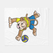 Couverture Polaire Singe aux sports avec volleyball (Devant (Horizontal))