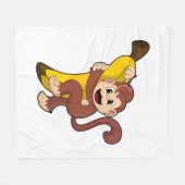Couverture Polaire Singe avec banane (1).PNG (Devant (Horizontal))