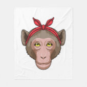 Couverture Polaire Singe avec Bandana (Devant)