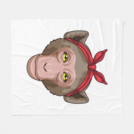 Couverture Polaire Singe avec Bandana (Devant (Horizontal))
