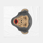 Couverture Polaire Singe avec bouche baisée (Devant (Horizontal))