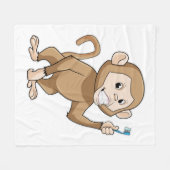 Couverture Polaire Singe avec brosse à dents (Devant (Horizontal))