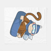 Couverture Polaire Singe comme Snowboardeur avec Sonowboard.PNG (Devant (Horizontal))