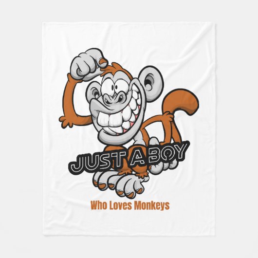 Couverture Polaire singe juste un garçon (Devant)
