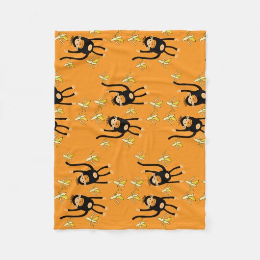 Couverture Polaire Singe mignon (Devant)