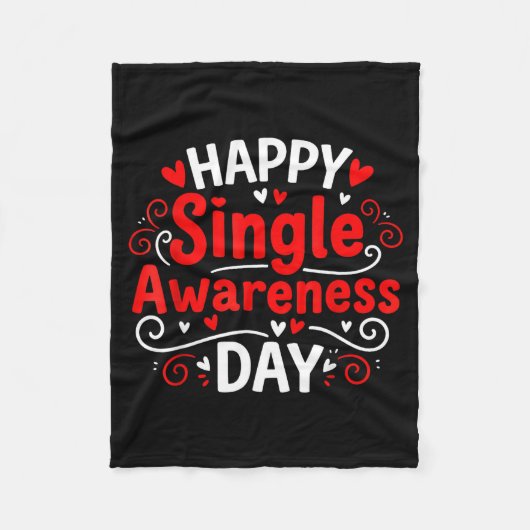 Couverture Polaire Single Awareness Day Funny Anti-valentine Humor De (Devant)