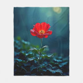 Couverture Polaire Single Red Bloom Focus Design (Devant)