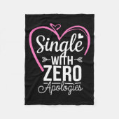 Couverture Polaire Single With Zero Alogies Anti Valentine Day  (Devant)