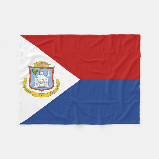 Couverture Polaire Sint Maarten Flag (Devant (Horizontal))
