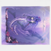 Couverture Polaire Sirène de mer violette (Devant (Horizontal))