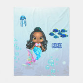 Couverture Polaire Sirène personnalisée (Devant)