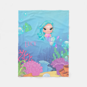 Couverture Polaire Sirène personnalisée