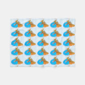 Couverture Polaire sirènes à queue bleue (Devant (Horizontal))