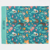 Couverture Polaire Sirènes Whimiques Sous Le Turquoise De La Mer (Devant (Horizontal))