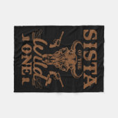 Couverture Polaire Sista Of The Wild One Cowboy Western Rodeo Party M (Devant (Horizontal))