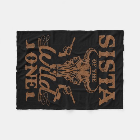 Couverture Polaire Sista Of The Wild One Cowboy Western Rodeo Party M (Devant (Horizontal))