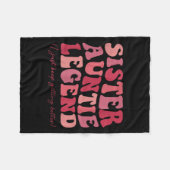 Couverture Polaire Sister Auntie Legend Groovy Funny Cool Aunties Clu (Devant (Horizontal))
