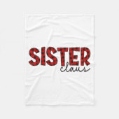 Couverture Polaire Sister Claus Xmas Christmas Red Plaid Pajama Famil (Devant)