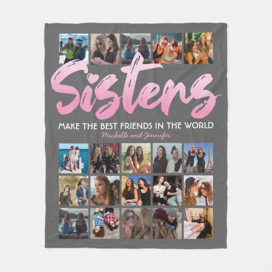 Couverture Polaire Sisters 20 Photo Collage (Devant)