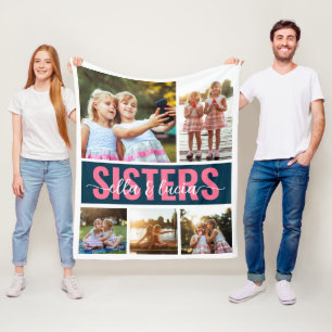 Couverture Polaire Sisters Ajouter Vos Noms Photo Collage