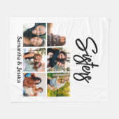 Couverture Polaire Sisters personnalisés Script 6 Collage photo (Devant (Horizontal))