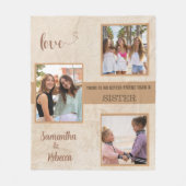 Couverture Polaire Sisters Photo Best Friends Tan tendance (Devant)