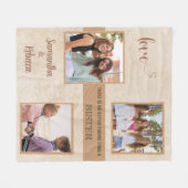 Couverture Polaire Sisters Photo Best Friends Tan tendance (Devant (Horizontal))