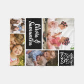 Couverture Polaire Sisters Photo Collage Best Friends tendance (Devant (Horizontal))