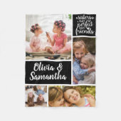 Couverture Polaire Sisters Photo Collage Best Friends tendance (Devant)