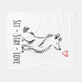Couverture Polaire Sit-Stay-Love Sheltie (Devant (Horizontal))